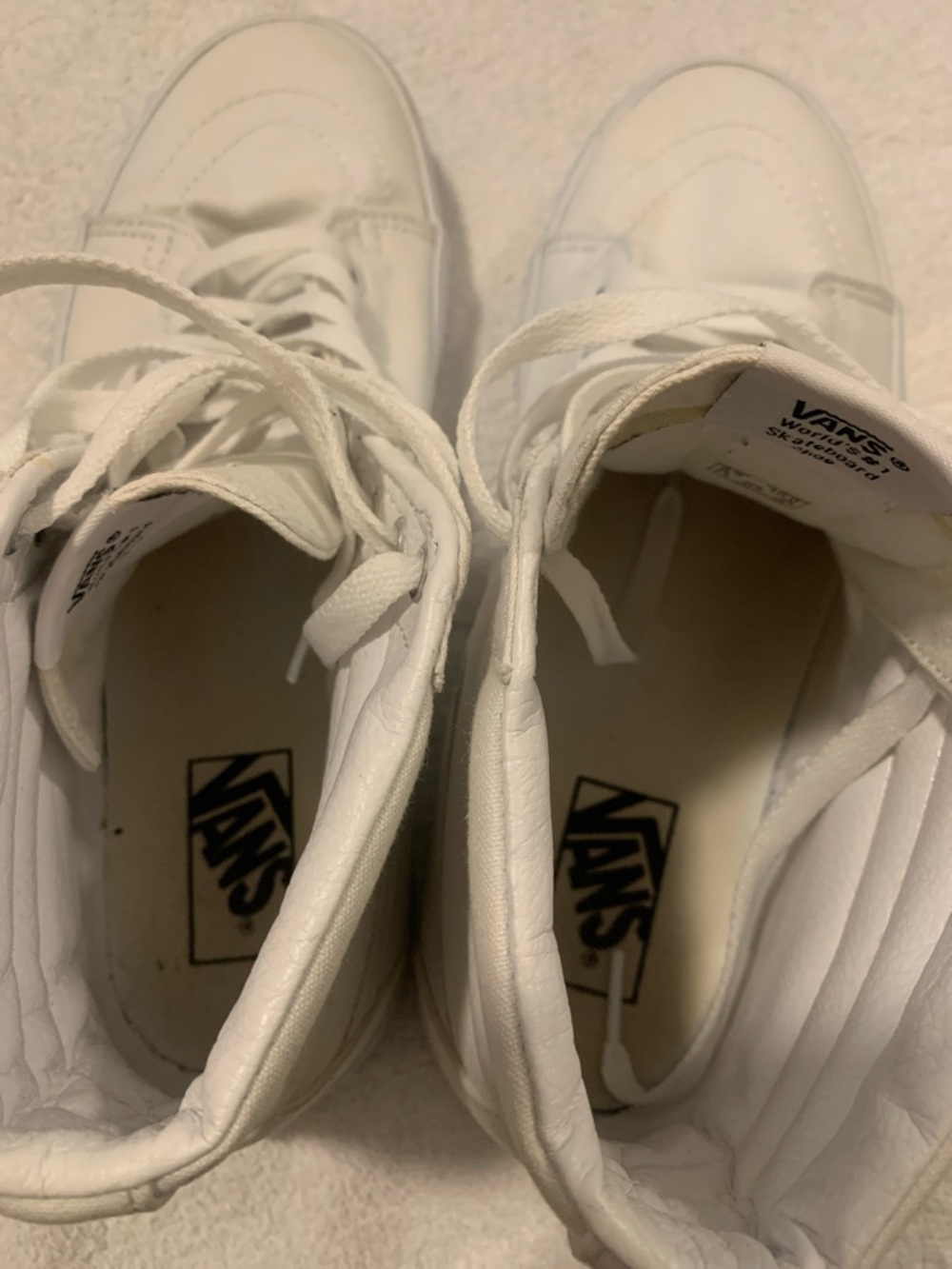 Men’s white high tops vans! Size 8.5 - Picture 6 of 6